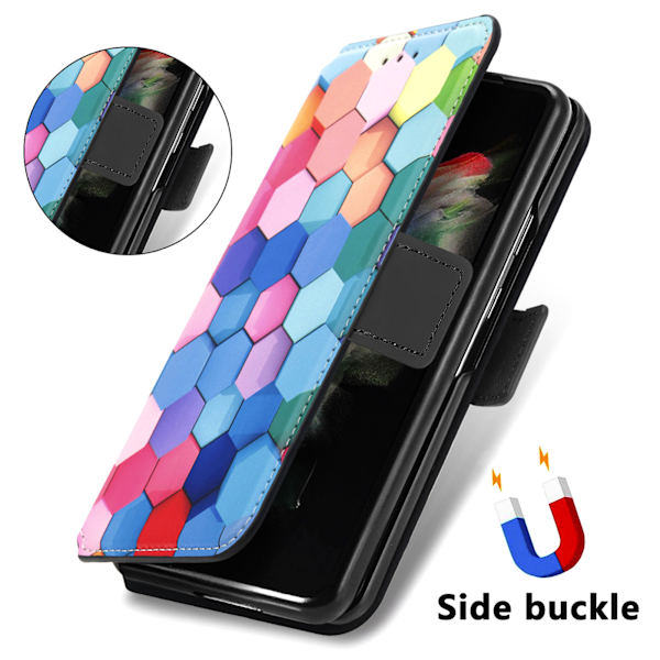 Yhteensopiva Samsung Galaxy Z Fold 4 -nahkakotelo, lompakkokotelo korttipidikkeellä Suojakuori
