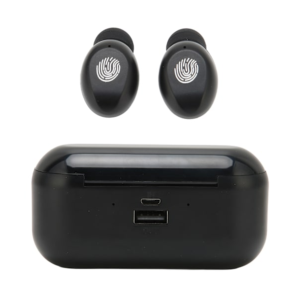 Bluetooth-hodetelefoner med berøringskontroll, True Wireless-ørepropper med ladeetui for iPhone og Android