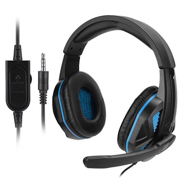 SEZ-881 ABS Lättviktsmikrofon Gaming Headset Brusreducering 3,5 mm Hörlurar Utrustning för Xboxone/PS4Blå