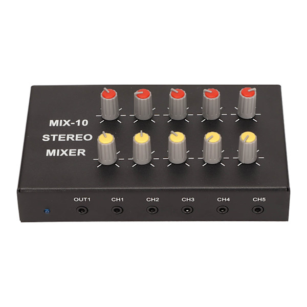 Stereo Mixer Professionel 2 Indgange 10 Udgang 3,5 mm Interface Digital Lydmikserkonsol til Optagelse Live Streaming