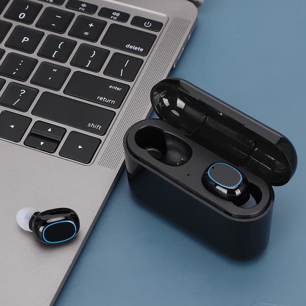 Leisure Office Trådløst Bluetooth Headset 5.0 Touching Control Binaural Earphone A2S TWS(2600 mAh sort )