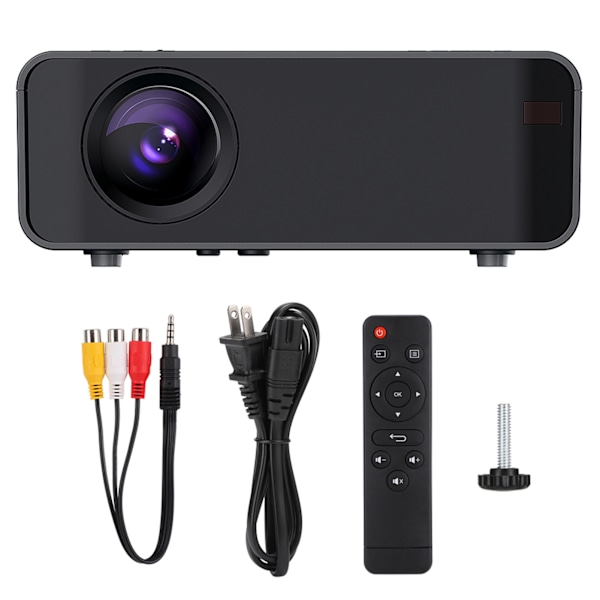 Mini LED HD Bluetooth Projector USB Home Theater for Android 6.0 480P  Black