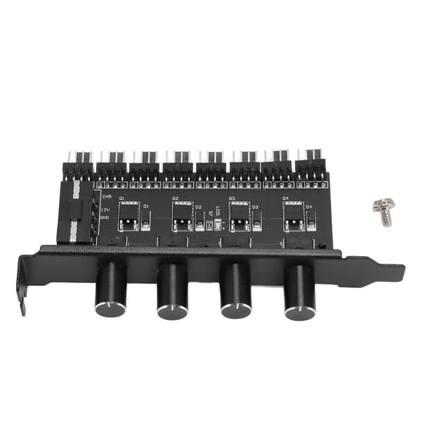 3PIN/4PIN 4-knaps køleventilator hastighedsregulator PC 8 kanaler ventilator hub til CPU kabinet HDD VGA PWM ventilator 12V ventilatorstyring