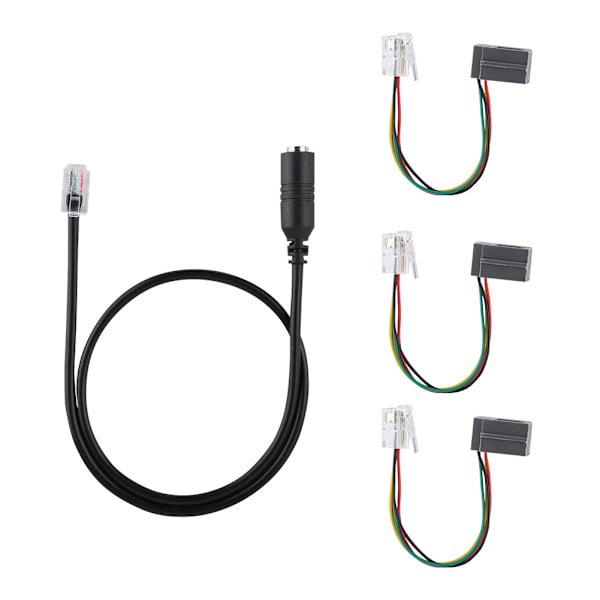 3.5mm Smart Phone Headset Interface to RJ9/RJ10 Headset Office Phone Adapter Cable