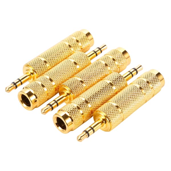 5 stk. 3,5 mm han til 6,5 mm hun stik jackstikadapter til bærbar computer
