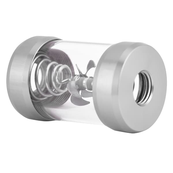 G1/4 Gjengede Datamaskin Vannkjølingssystem Flow Meter Indikator Metall Erstatning (Hvit)