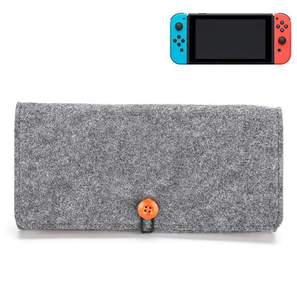 2 stk. Ny bærbar konsollbeskyttelsesetui for Switch-spillvert, enkel bæring oppbevaringspose, mørkegrå