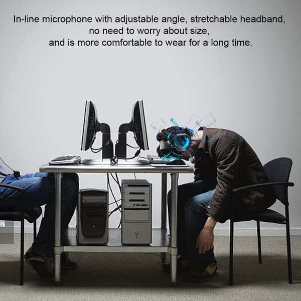 Trådbindna stereo brusreducerande spelheadset med mikrofon för PS4/Xbox/PC/Mac/iPad (blå)