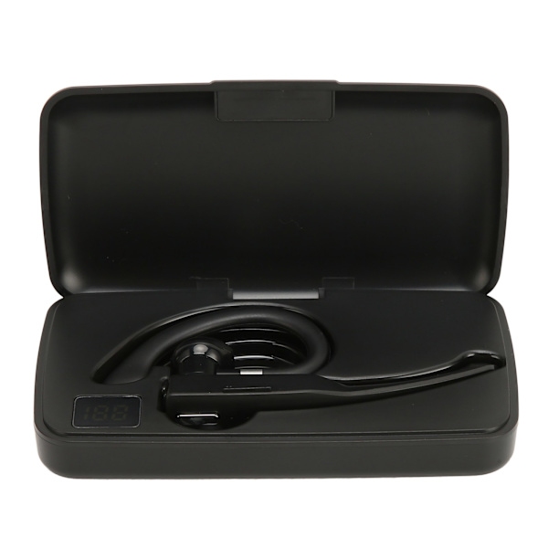 Trådløs Bluetooth-øretelefon med indbygget mikrofon, enkelt øre Bluetooth-headset med opladningsetui til kørsel og forretning
