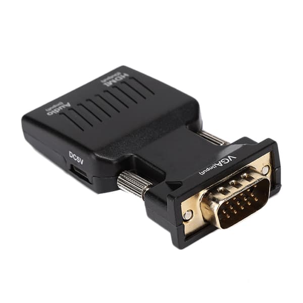 1080P HDMI til VGA-adapter med lydkabel til computer, tablet, skærm til VGA-projektor