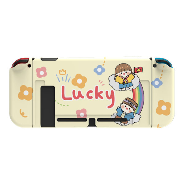 Dockningsbar skyddande väska för Nintendo Switch, söt mjuk TPU slim case cover för NS-konsol och Joy-Con-kontroller