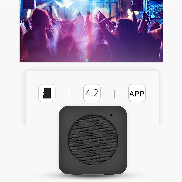 Mini kannettava langaton Bluetooth-kaiutin HD-stereolla, tukee TF-korttia (musta)