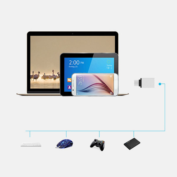Type-C til USB3.0 Adapter Konverter, der understøtter OTG til mobiltelefon bærbar computer