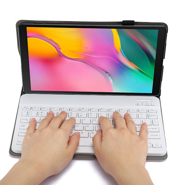 Irrotettava näppäimistötabletille suojakotelolla, sopii Samsung Tab A 10.1 2019 -tabletille, ruusukulta