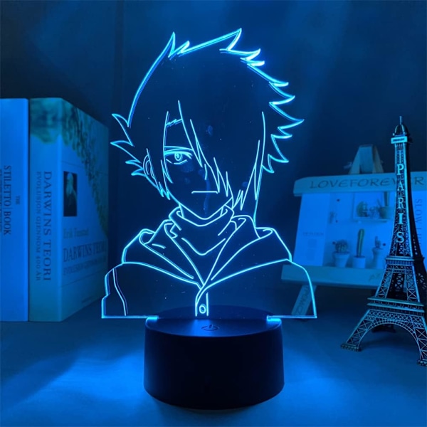 3D LED Illusionslampe Anime The Promised Neverland Ray Figur Nattelys for Jente og Gutt Romdekor RGB 16 Farger Bordlampe Barn Bursdag Jul Gave