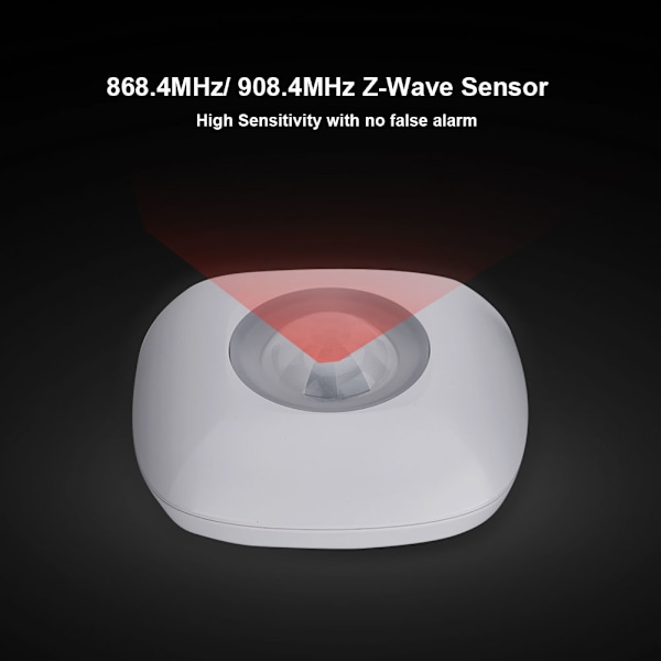 908,4 MHz Z-Wave-sensor med høy følsomhet, 7 meter diameter, 360° multi-puls takmontert PIR-sensor USPlug