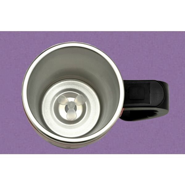 SAYTAY Självrörande Mugg, Rostfritt Stål Automatisk Självblandande Mugg med Lock för Kaffe/Te/Varm Choklad/Mjölk Mugg för Hemma Kontor Resor 350ml ST-00
