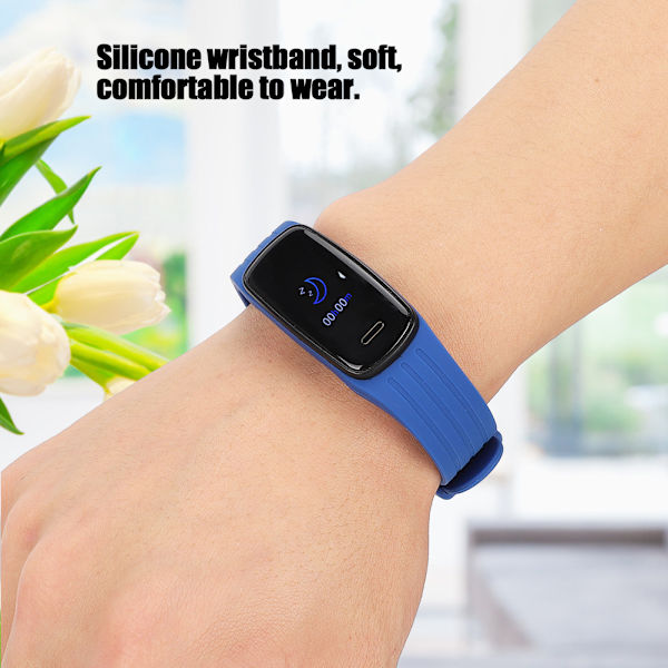 Bærbar vandtæt smart armbånd med Bluetooth-funktion lang standby-tid blå