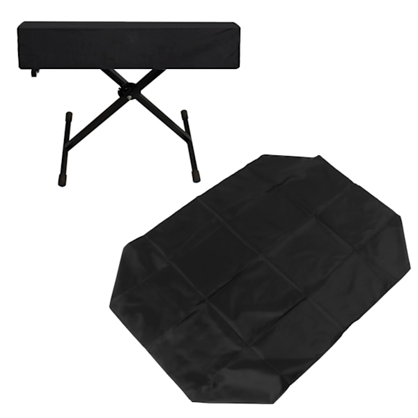 Pianotastatur støvdeksel vanntett full dekning Universal Anti Dust Piano Cover Black 61 Keys