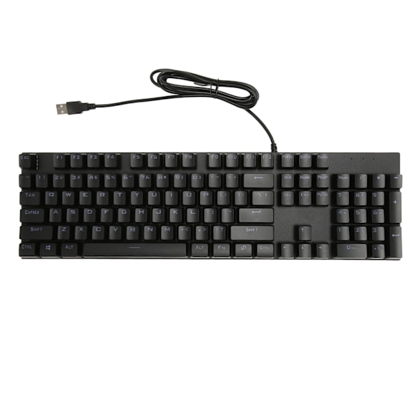 Full Size Mekanisk Tastatur 104 Taster USB Kablet Gaming Tastatur med Numerisk Tastatur Rød Bryter for Windows Svart