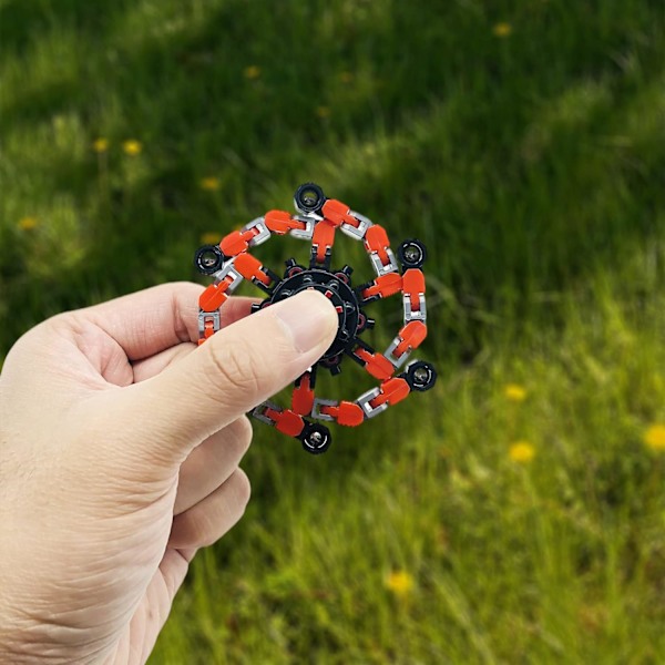 3-pack fingertopp gyro fidget spinner, DIY deformerbar kedjelänkar fingertopp snurrande robot för vuxna och barn