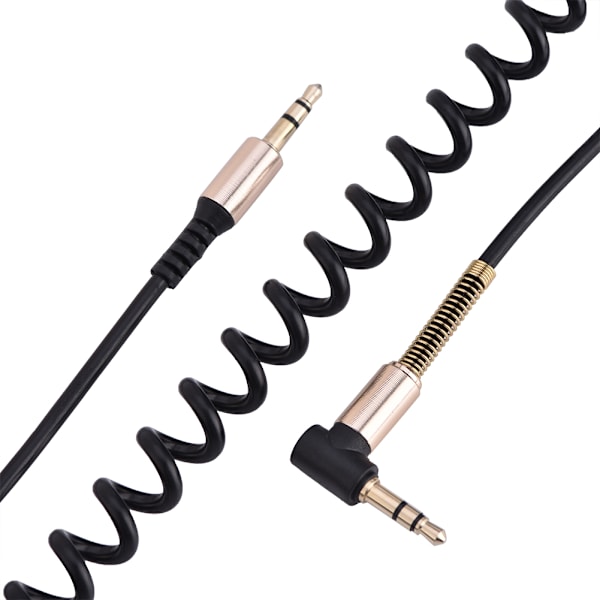3,5 mm hann til hann fjær Aux-kabel L-formet og I-formet uttrekkbar ledning for bilstereo-øretelefon