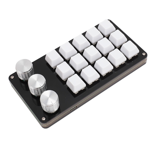 Mini brugerdefineret tastatur 15 taster 3 knapper programmerbar blå switch hot swappable programmering makro tastatur til computer spil