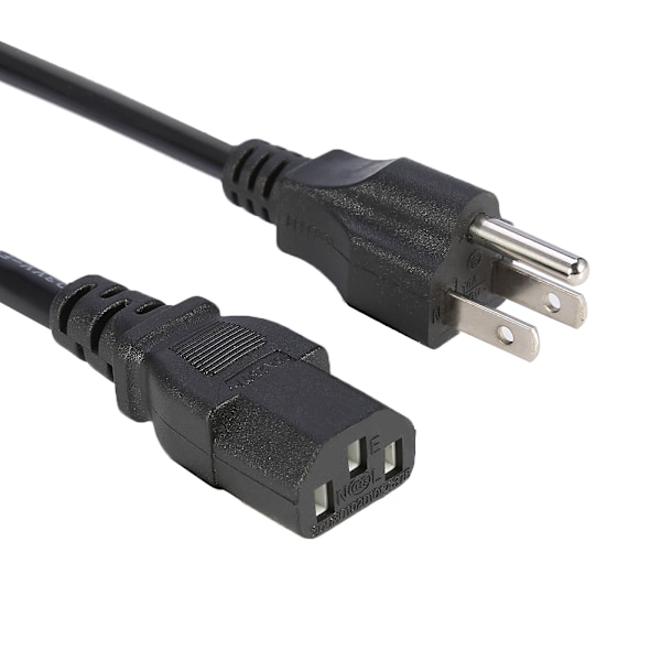 10A 5ft 3-pinners AC-adapter strømledning for PC-datamaskin