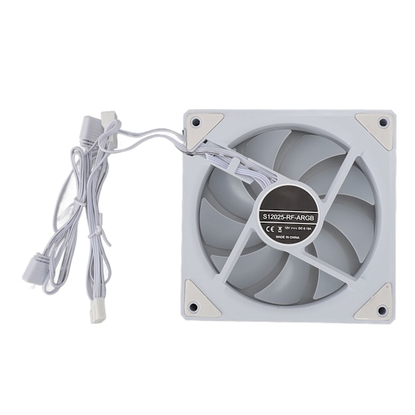 120mm chassifläkt ARGB chassifläkt 5V 3-stifts ARGB LED kylfläkt för CPU-kylare CPU vattenkylare dator omvänd blad vit