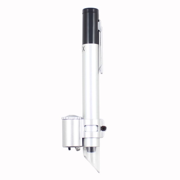 50X Mini LED Magnifier Microscope Jewelry Pocket Microscope Pen Jewelers Loupe Magnifying Glass Adjustable Microscope
