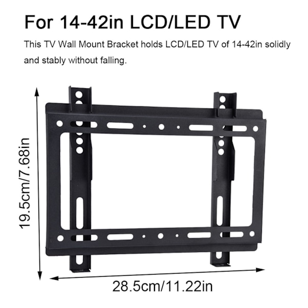 Universal TV vægbeslag Solid Holding væg TV-beslag til 14-42in LCd LED TV