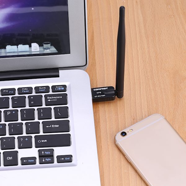 300M Extern 5dBi Antenn Mini Trådlöst Nätverkskort USB WiFi Adapter