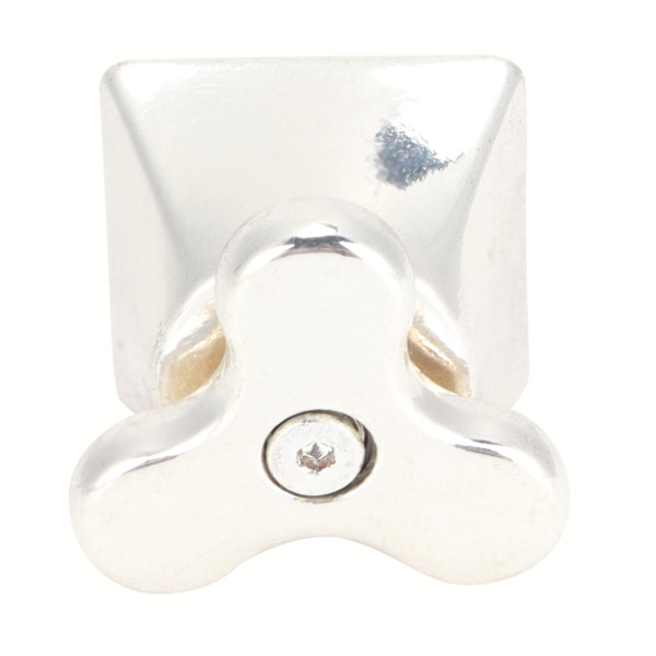 Roterende Keycap i aluminiumlegering, nyhet, spesiell form, universal mekanisk tastaturtilbehør, kløver sølv