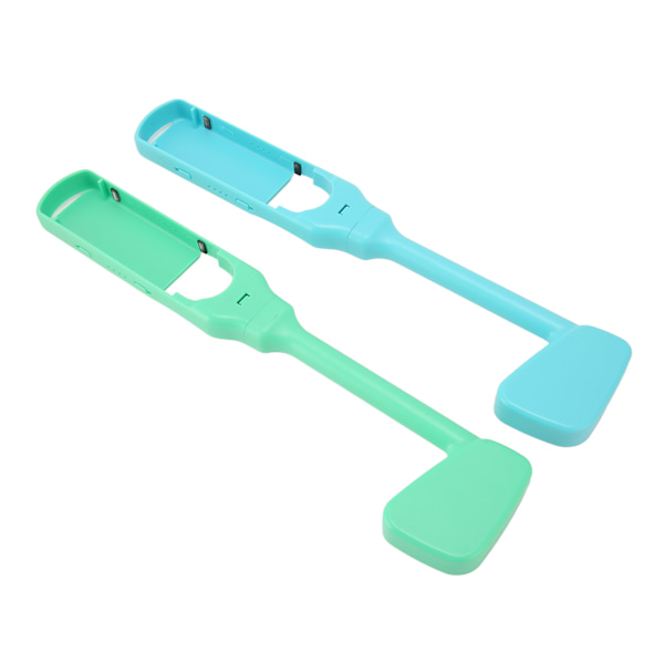 Game Golfklubbor Ergonomiska Justerbara Dubbla Skydd Golf Game Controller Grepp för Switch för Joy Con Controllers Blå och Grön