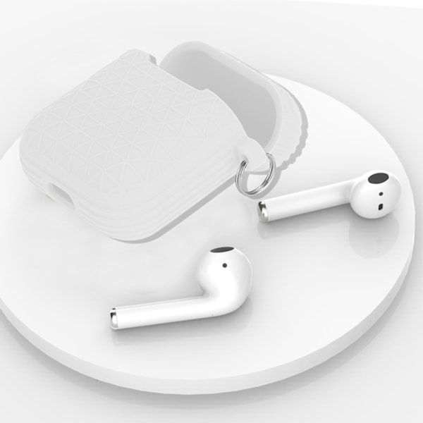 Kirkas väri Bluetooth-kuulokkeiden latauskotelon suojakotelo AirPods-kuulokkeille (valkoinen)