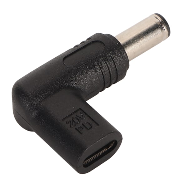 USB Type C hun til 6,0x3,7mm adapter 100W PD hurtigopladning 90 graders vinklet USB C til DC adapter