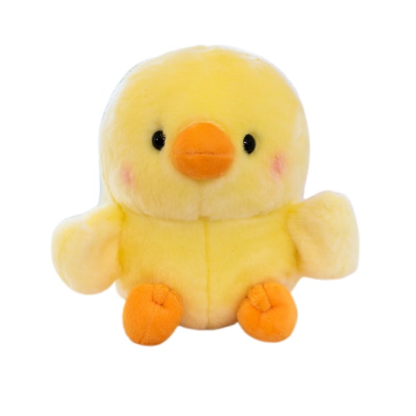 Plush toy ball doll company activity scan code push small doll 8 inch grab machine doll gift wholesale（18cm  0.18kg  yellow chick）