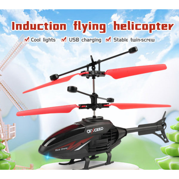 RC-helikoptere, fjernbetjent helikopterfly med højdehold, start/landing med én nøgle, høj og lav hastighed og dobbelt beskyttelsessystem