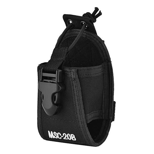 2PCS Universal Protective Adjustable Radio Walkie Talkie Case Holder Bag Black