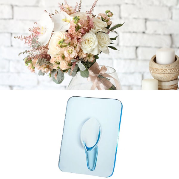 Kunst Fotoramme Vase Resin Multifunktionel Hydroponisk Blomster Vase til Kontor Hjem Transparent Blue