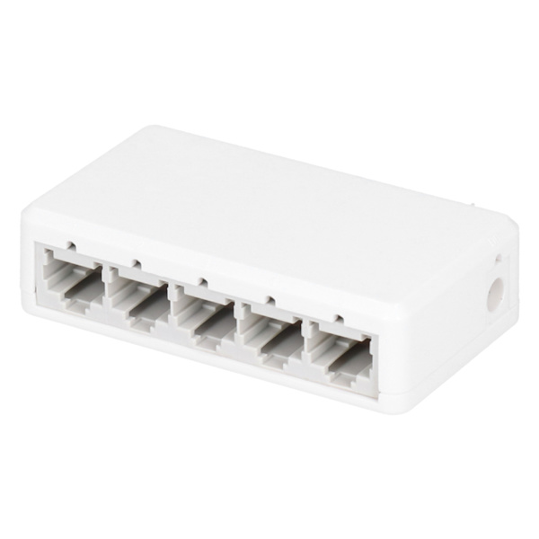 5-Port Switch 100M Hurtig Transmission Fuld Kompatibel Computer TV Netværksadapter 100-240VUK Stik