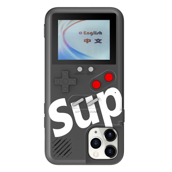 (1 set) Färgskärm spelkonsol och iPhone-fodral all inclusive iPhone SUP svart (iPhone 14)