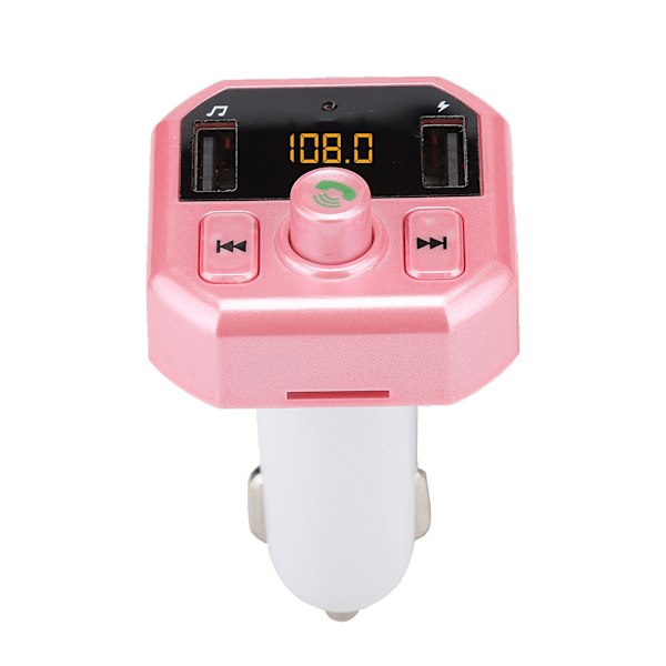 B9 Car Mp3 Car Bluetooth Hands-Free Player Car Usb Charger 3.1A Quick Charge (Pink)