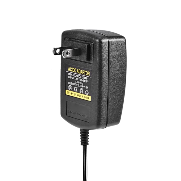 Universell AC100-240V till DC 24V 1A Adapter Strömförsörjning Väggladdare Sladd 5.5*2.1mm
