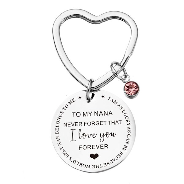 Nana Bedstemor Mors Dag Fødselsdagsgaver fra Barnebarn Aldrig Glem at jeg Elsker Dig Evigt Nøglering til Bedstemor Bedstemor Bedstemor Bedstemor Chr