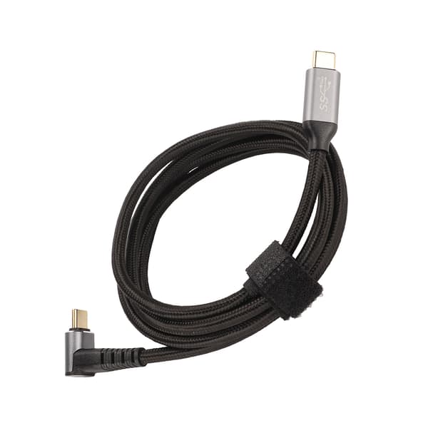 90 graders USB C-kabel 4K 60Hz stöder PD100W Typ C 3.1 Gen2 Full Function USB C snabbladdningskabel för Steam Deck 150cm/59.1in
