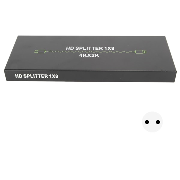 4K HD Multimedia Interface Splitter 1x8 1 ind 8 ud HD Multimedia Interface Splitter Splicer Extender 100‑240V EU Stik