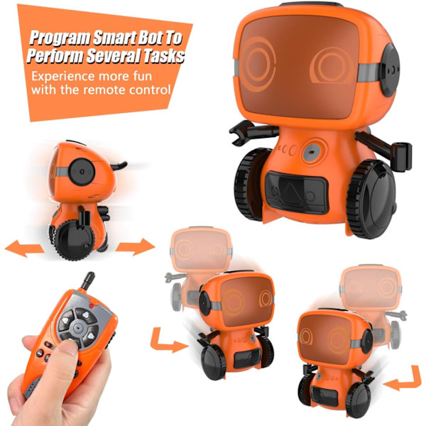 Älykäs robottilelu lapsille, interaktiivinen kauko-ohjattava lemmikki, jossa on Walkie Talkie ja langaton RC-ohjelmointitila pojille ja tytöille, opetuslahja