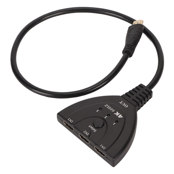 4K HD Multimedia Interface Splitter Plug and Play 4K At 60Hz 3 i 1 Ut HD Multimedia Interface Switch