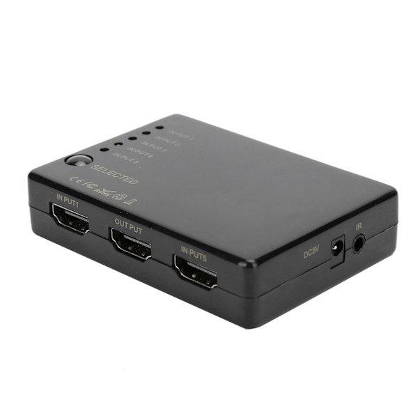 5-portars HDMI-växel för 4K x 2K högupplöst splitter med fjärrkontroll